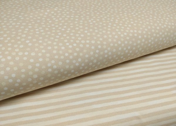 Baby Stripe and Baby Dotti by Hilco. Jersey children's fabric by the meter with stripes or dots